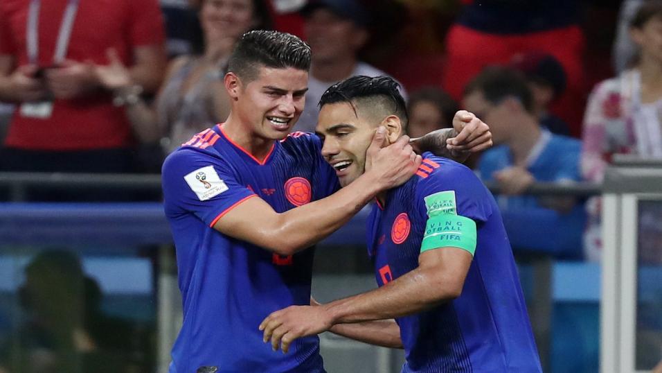James Rodriguez and Radamel Falcao- Colombia